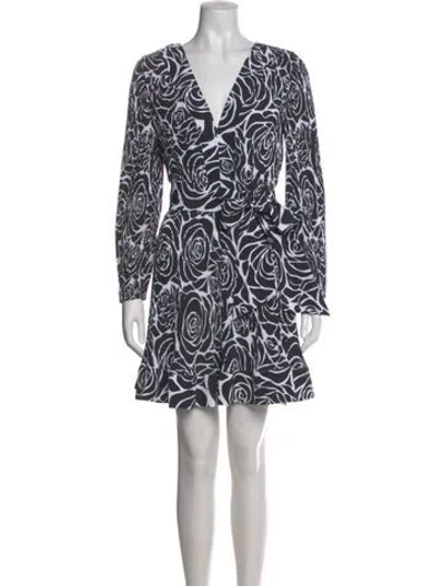 Pre-owned Milly Floral Print Mini Dress In Multi