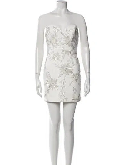 Pre-owned Milly Floral Print Mini Dress In Multi