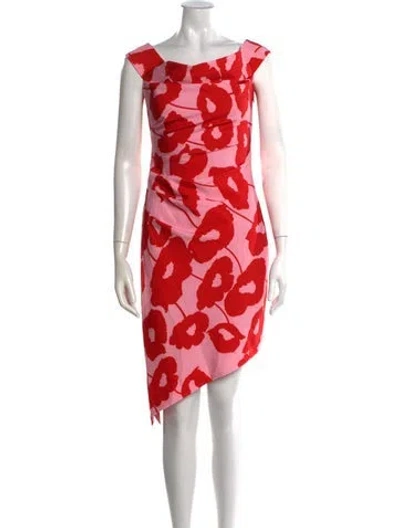 Pre-owned Milly Floral Print Mini Dress In Multi