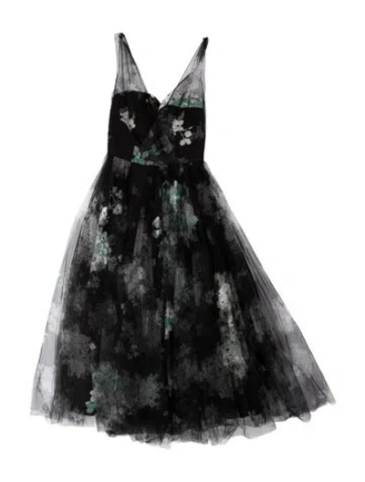 Pre-owned Milly Floral Print Mini Dress In Multicolor