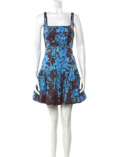 Pre-owned Milly Floral Print Mini Dress W/ Tags In Multi