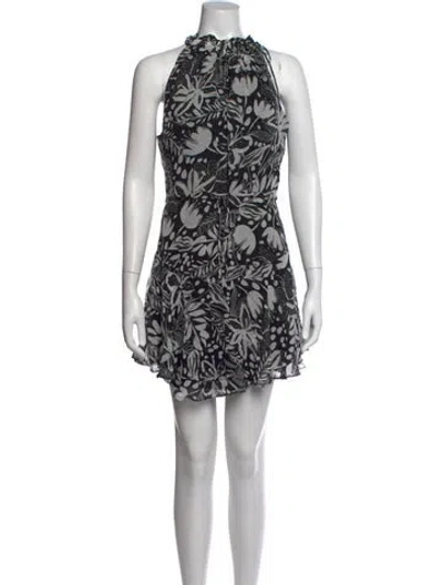 Pre-owned Milly Floral Print Mini Dress W/ Tags In Multi