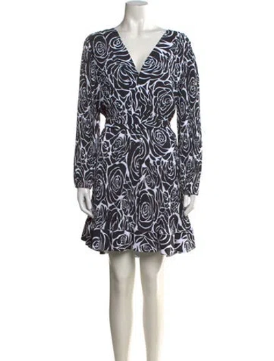 Pre-owned Milly Floral Print Mini Dress W/ Tags In Multicolor