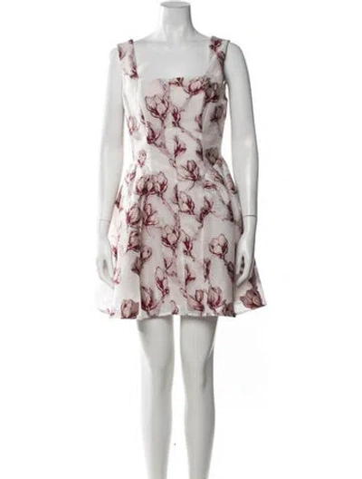 Pre-owned Milly Floral Print Mini Dress W/ Tags In Multicolor