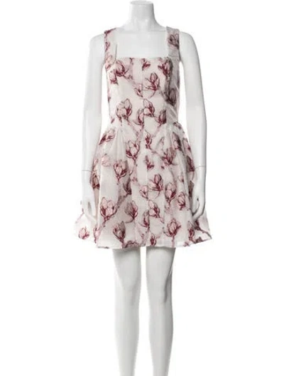 Pre-owned Milly Floral Print Mini Dress W/ Tags In Multicolor