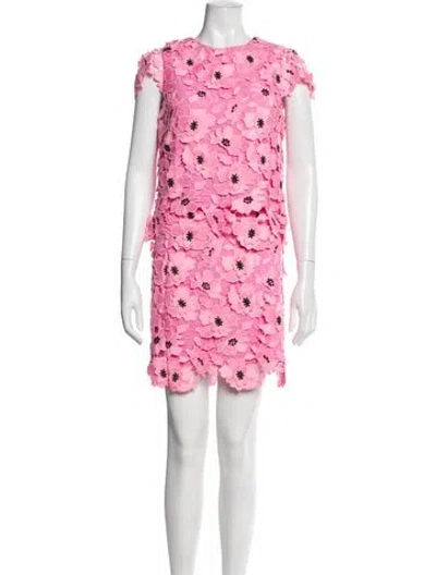 Pre-owned Milly Floral Print Skirt Set In Pink
