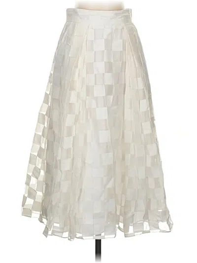 Pre-owned Milly Formal Skirt In White