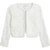 Milly Garden Lace Jacket In White