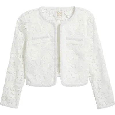 Milly Garden Lace Jacket In White