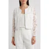 Milly 3d Garden Lace Jacket In White