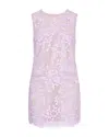 Milly 3d Garden Lace Sleeveless Mini Dress In Lilac