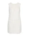 Milly Garden Lace Sleeveless Mini Dress In White