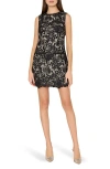Milly Garden Lace Sleeveless Minidress In Black