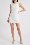 Milly Garden Lace Sleeveless Minidress In White