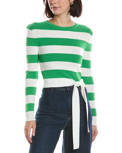 Milly Gia Knit Top In Green