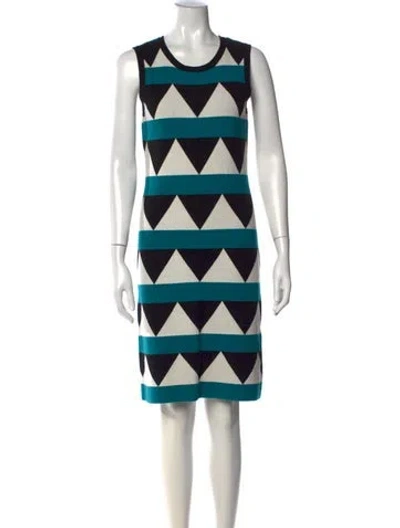 Pre-owned Milly Graphic Print Knee-length Dress In Multi