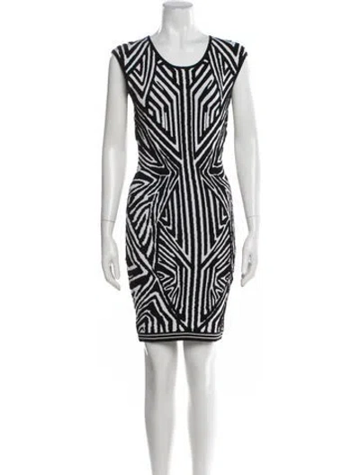 Pre-owned Milly Graphic Print Mini Dress In Multi