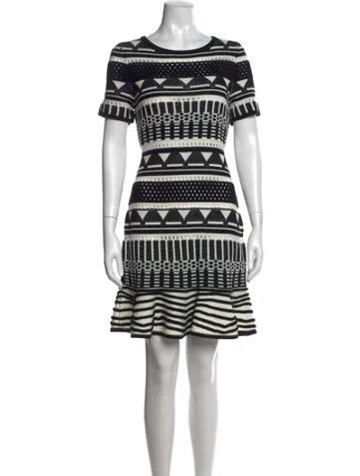 Pre-owned Milly Graphic Print Mini Dress In Multi