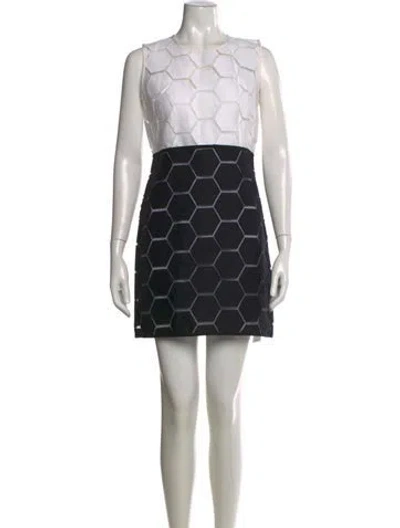 Pre-owned Milly Graphic Print Mini Dress In Multi