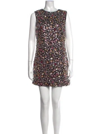 Pre-owned Milly Graphic Print Mini Dress W/ Tags In Pink