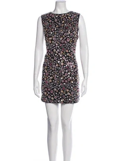Pre-owned Milly Graphic Print Mini Dress W/ Tags In White