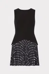 Milly Haddy Polka Dot Mini Dress In Black
