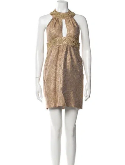 Pre-owned Milly Halterneck Mini Dress