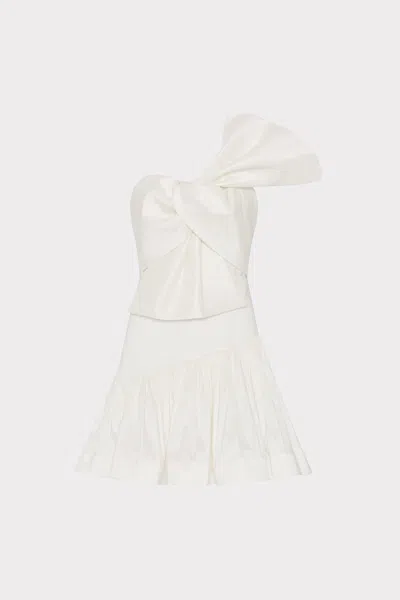 Milly Harley Bow Taffeta Mini Dress