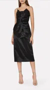 Shop Milly Harlow Bow Taffeta Strapless Dress In Black