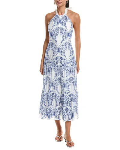 Milly Hayden Butterfly Eyelet Dress In Blue