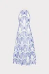 Milly Hayden Butterfly Eyelet Dress In White/blue