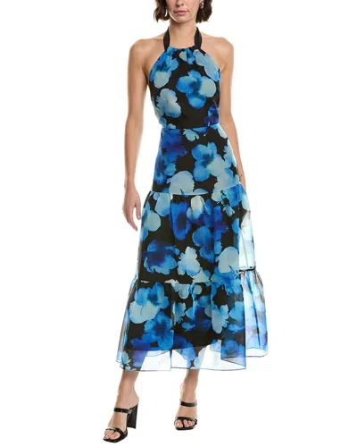 Milly Hayden Watercolor Silk-blend Organza Dress In Multi