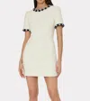 Milly Hyannis Beaded Fringe Dress In Ecru In White