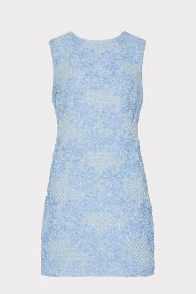 Milly Illy Ivette Tweed Mini Dress In Blue