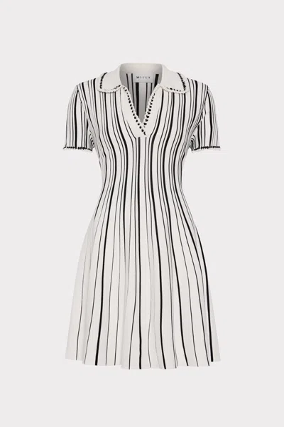 Milly Illy Kenna Knit Mini Dress In White