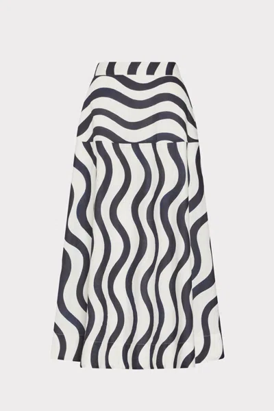 Illy Lona Printed Midi Skirt In Multi from Milly