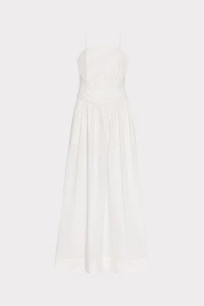 Milly Illy Lou Crochet Maxi Dress In White