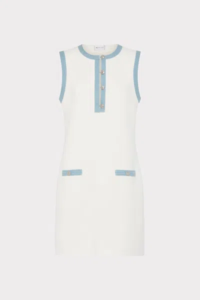 Milly Illy Marlow Knit Mini Dress In White