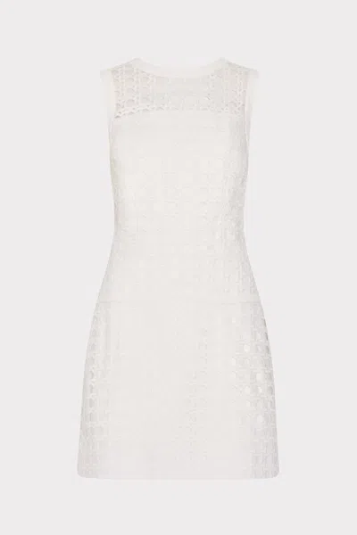 Milly Moira Lace Sleeveless Minidress In White