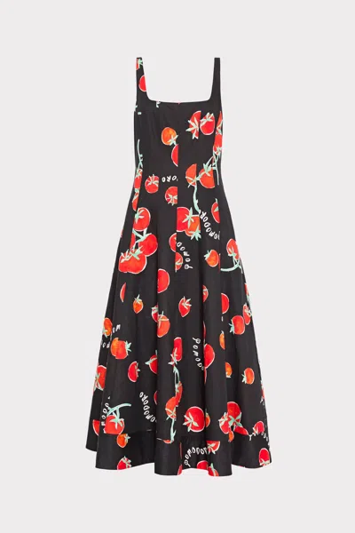 Milly Illy Nia Printed Midi Dress In Multi