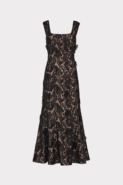 Milly Illy Spencer Lace Midi Dress In Multi