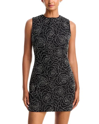 Milly Ivette Beaded Mini Dress In Black