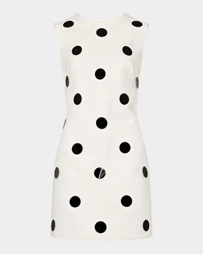 Milly Ivette Sleeveless Paillette Floral Mini Dress In Multi