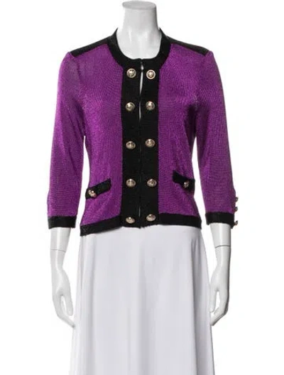 Pre-owned Milly Jacket In Purple