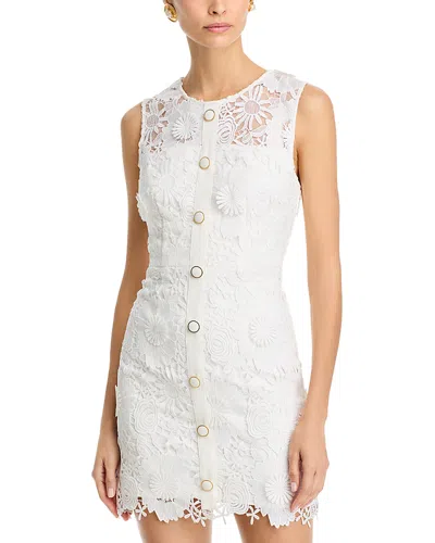 Milly Judy Cady Lace Combo Mini Dress In White