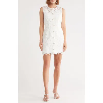 Milly Judy Floral Lace Minidress In White