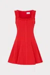 Milly Juniper Boucle Mini Dress In Red