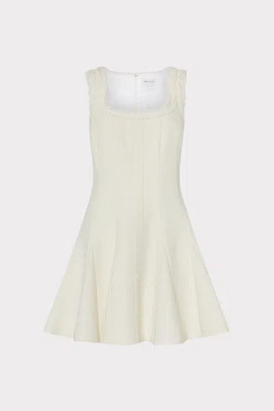 Milly Juniper Boucle Mini Dress In Sand