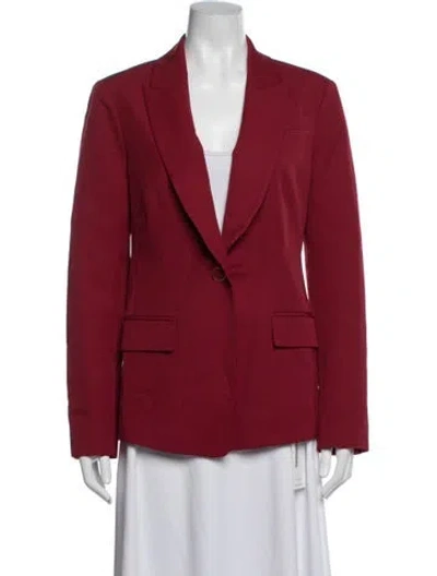 Pre-owned Milly Just The Blazer Pant Set In Red