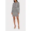 Milly Kaia Textured Knit Cardigan Jacket In Gray